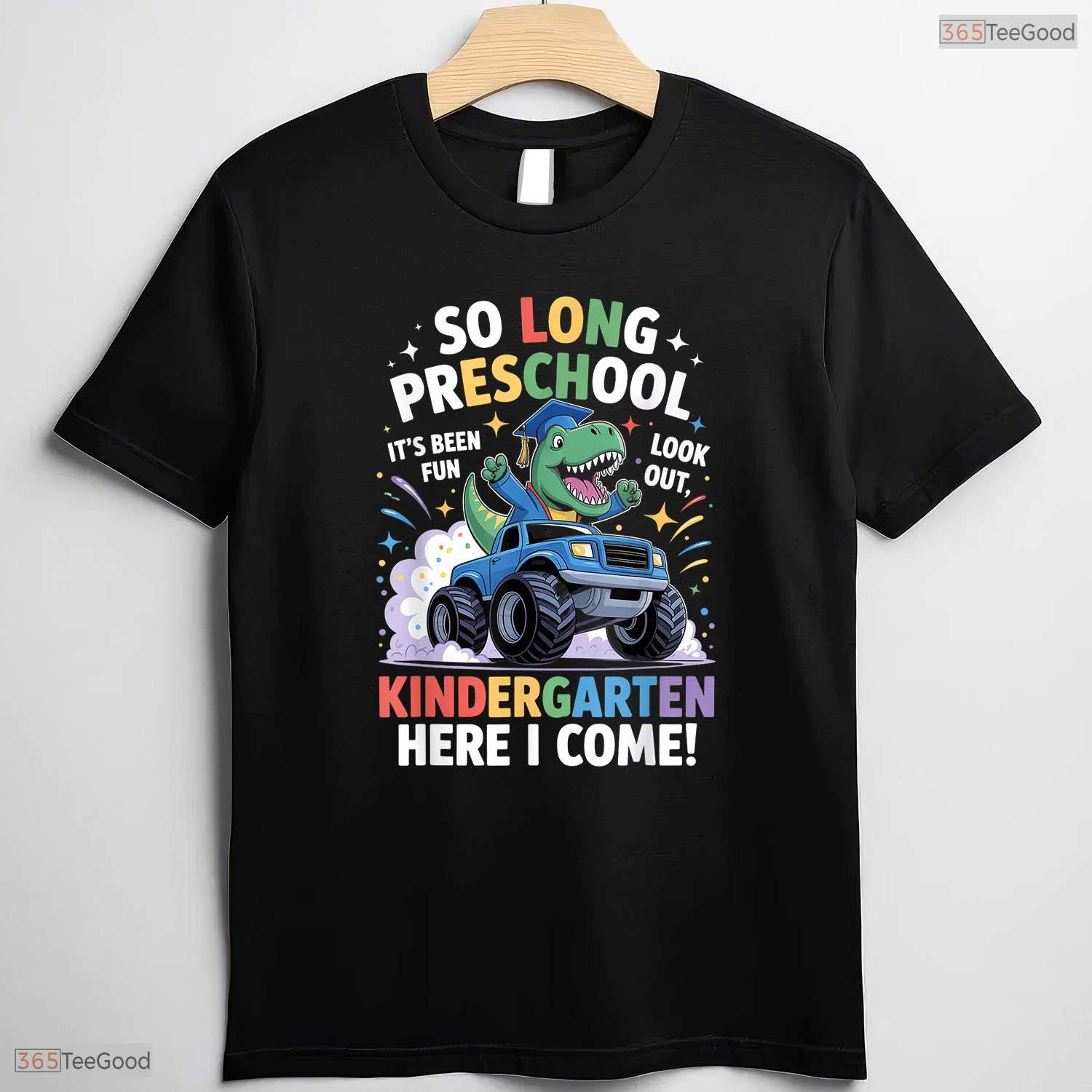 Funny So Long Preschool Graduation Class 2025 Dinosaur Kids Boys Celebration T-Shirt