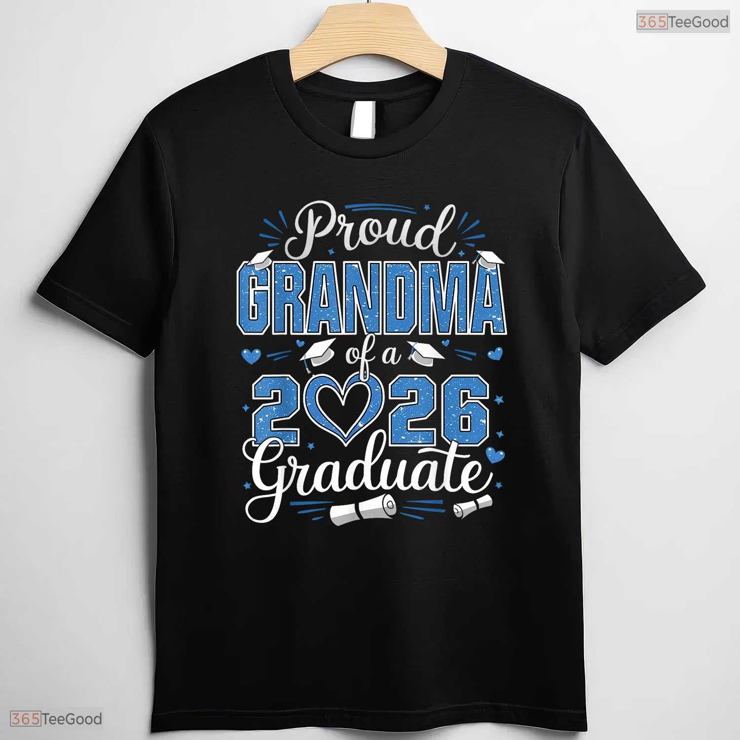 Proud Grandma Of A Class Of 2026 Graduate High School Senior Family Party Shirt
