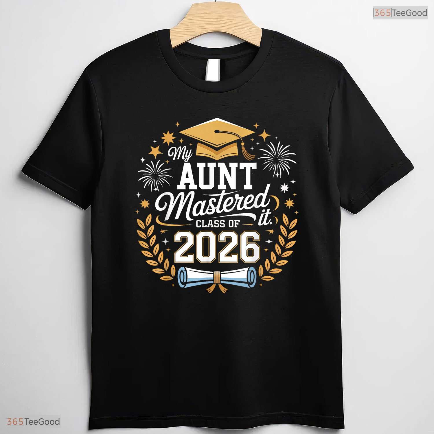 My Aunt Mastered It Class Of 2026 Masters Degree Family Graduation Party T-Shirt