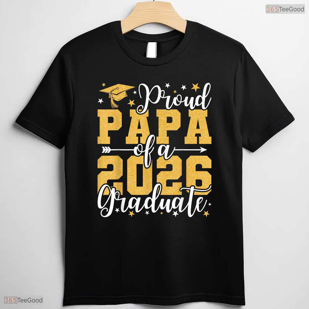 Proud Papa Of A 2026 Graduate High School Senior Dad Matching Family T-Shirt