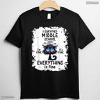 Funny I Survived Middle School Graduation Class Of 2026 Student Commemorative T-Shirt