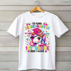 Fun So Long Kindergarten 1st Grade Here I Come Graduation Girls Celebration T-Shirt