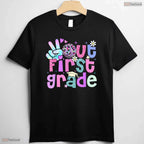 Peace Out First Grade Leopard Print Last Day Of 1st Grade Moving Up Ceremony T-Shirt