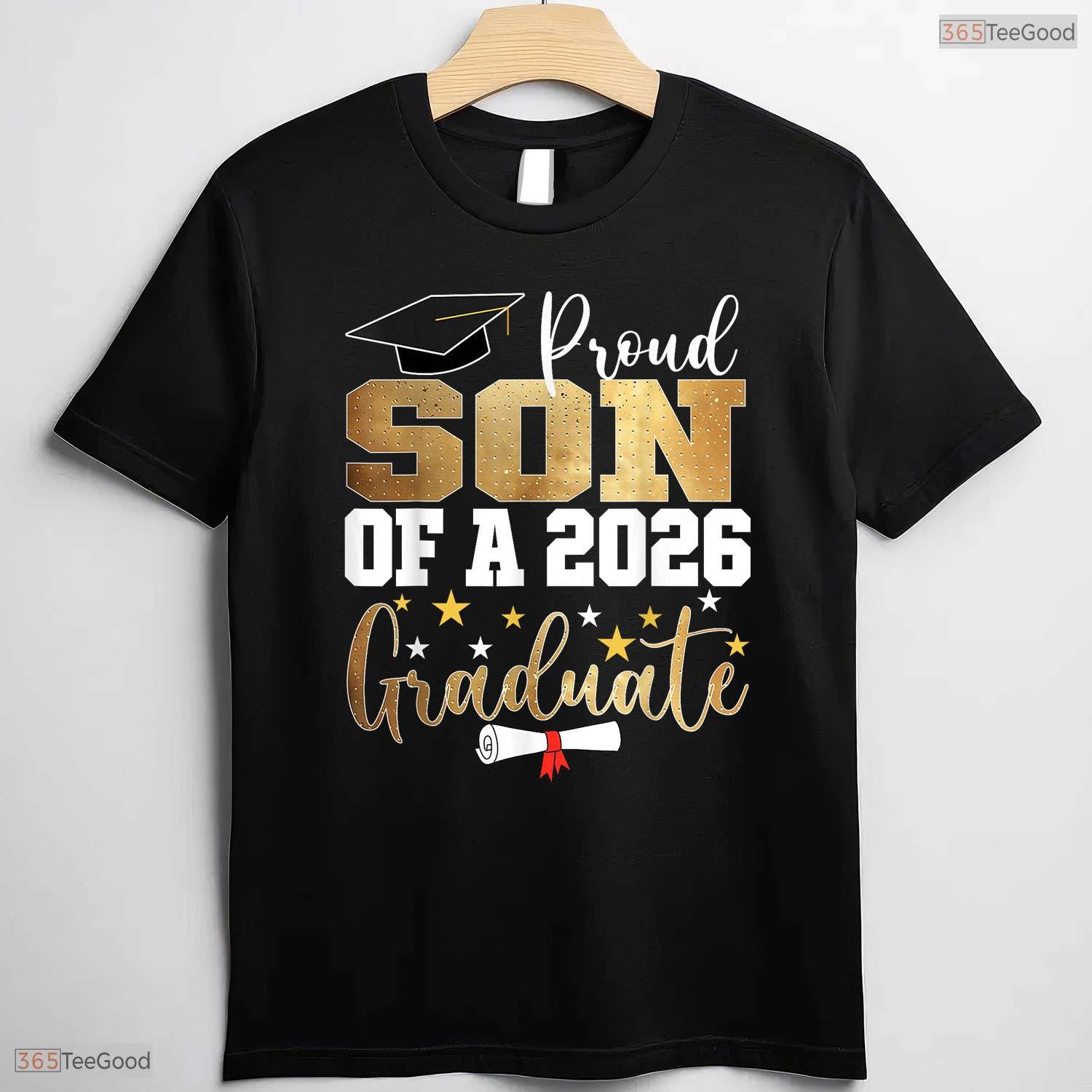 Proud Son Of A 2026 Graduate Matching Family University Commencement Ceremony T-Shirt