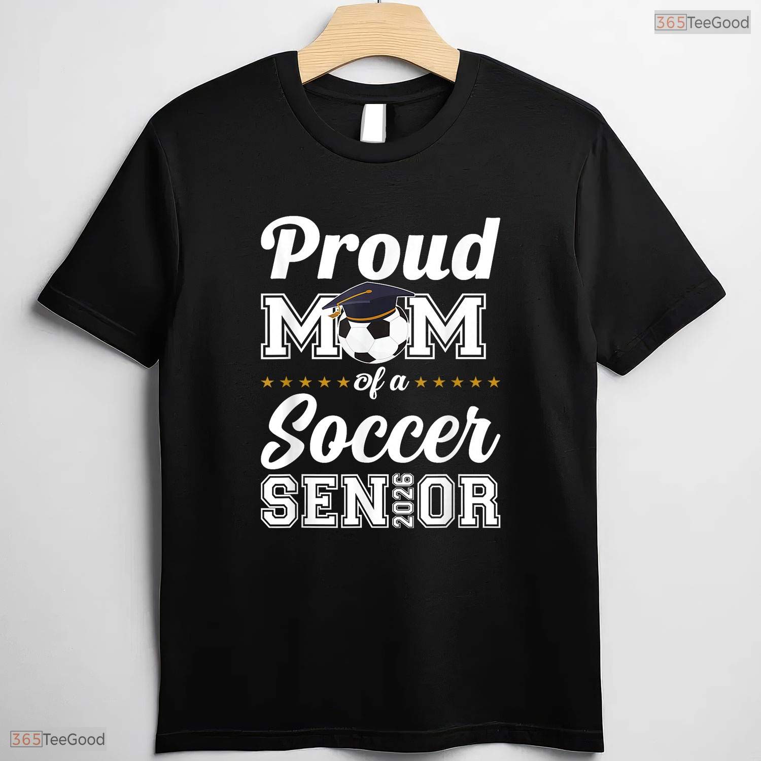 Senior Mom Class Of 2026 Soccer Mother Of A High School Graduate Celebration T-Shirt