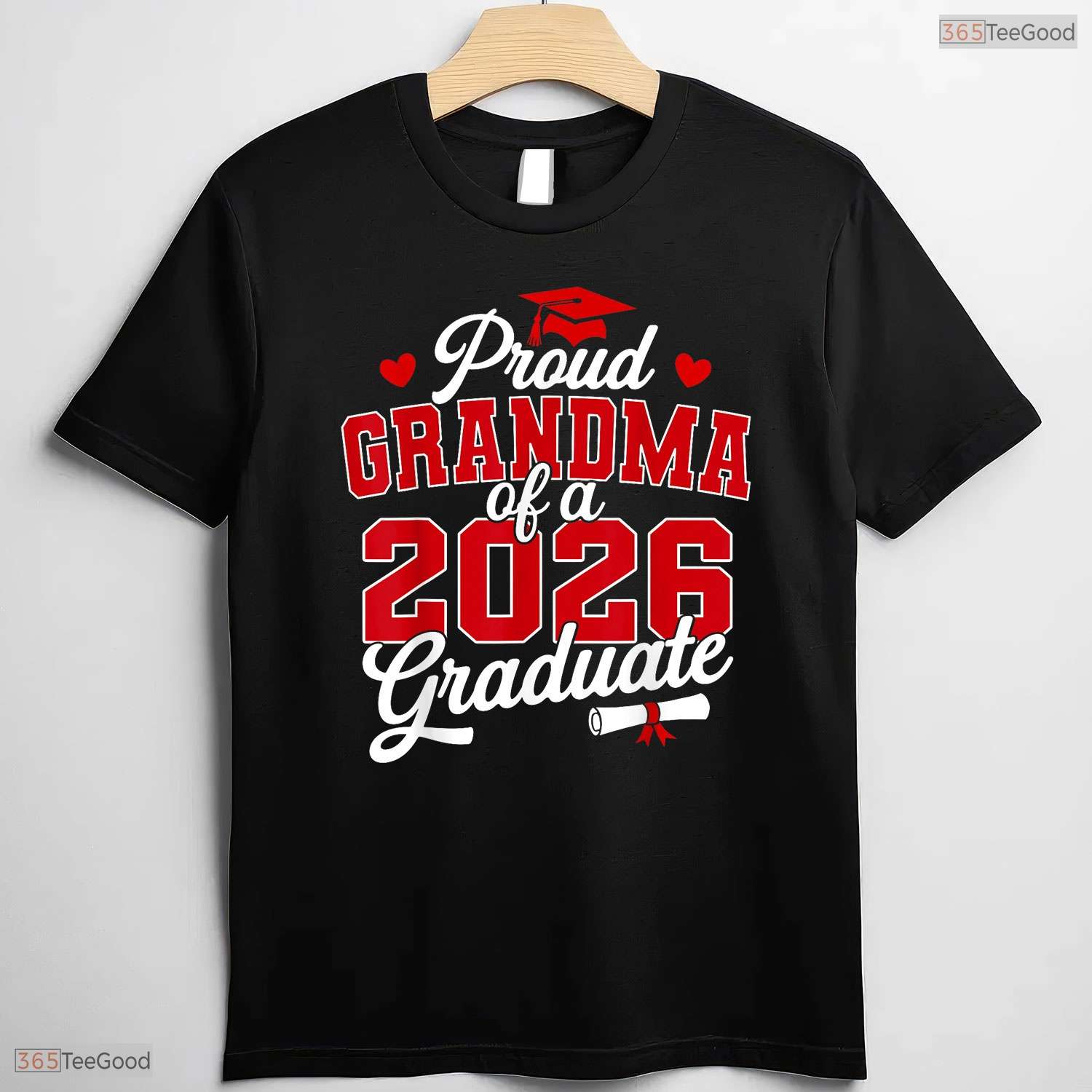 Proud Grandma Of A 2026 Graduate High School Senior Commemorative Family Party T-Shirt