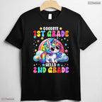 Cute Unicorn Goodbye 1st Grade Hello 2nd Grade Girls Moving Up Graduation Youth Shirt