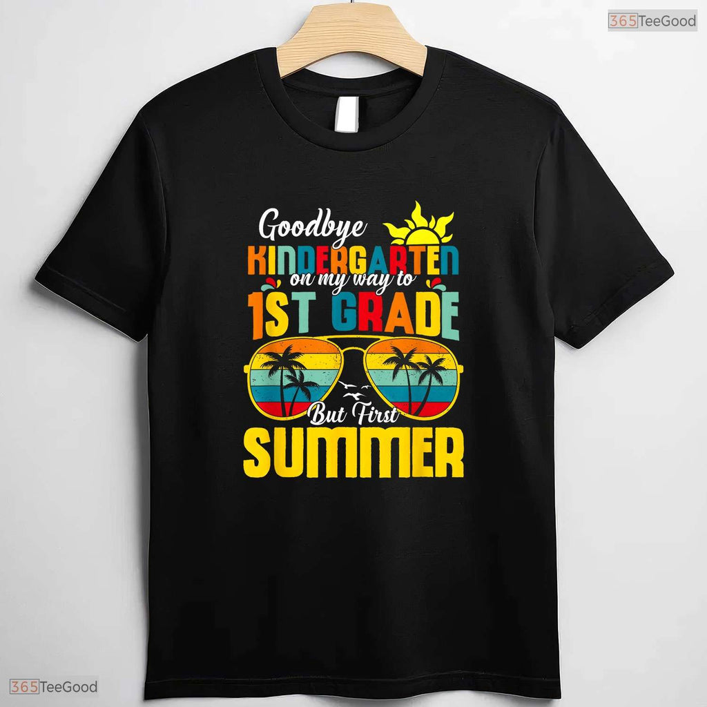 Fun Goodbye Kindergarten First Summer Graduation Last Day Of School Boys T-Shirt