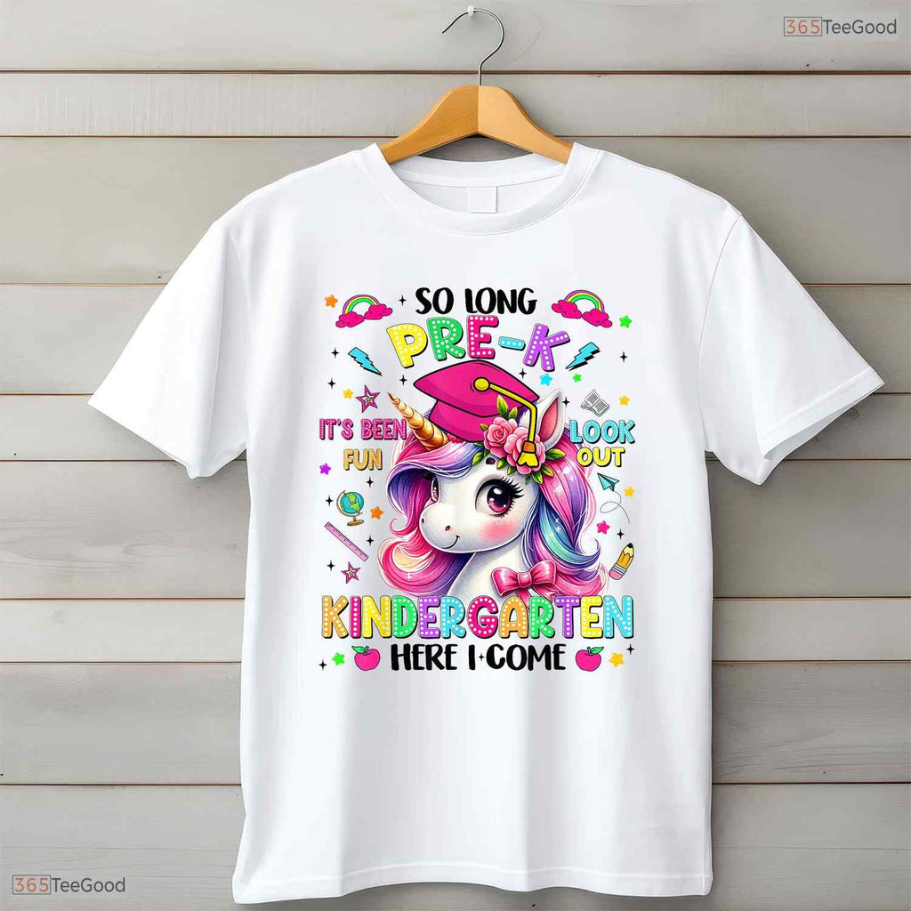 Cute So Long Pre-K Kindergarten Here I Come Graduation Girls Party T-Shirt