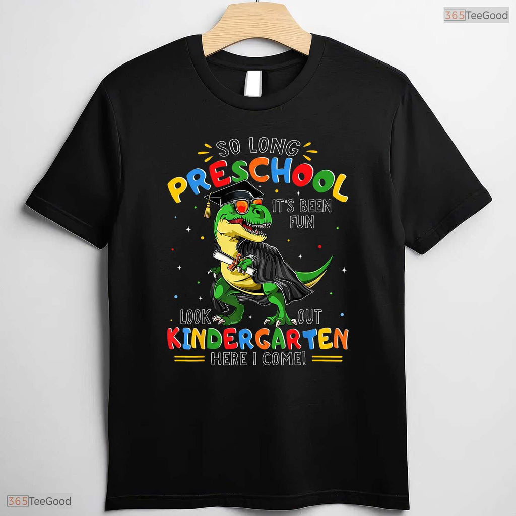Cool So Long Preschool Graduation Class Of 2025 Dinosaur Kids Boy T-Shirt