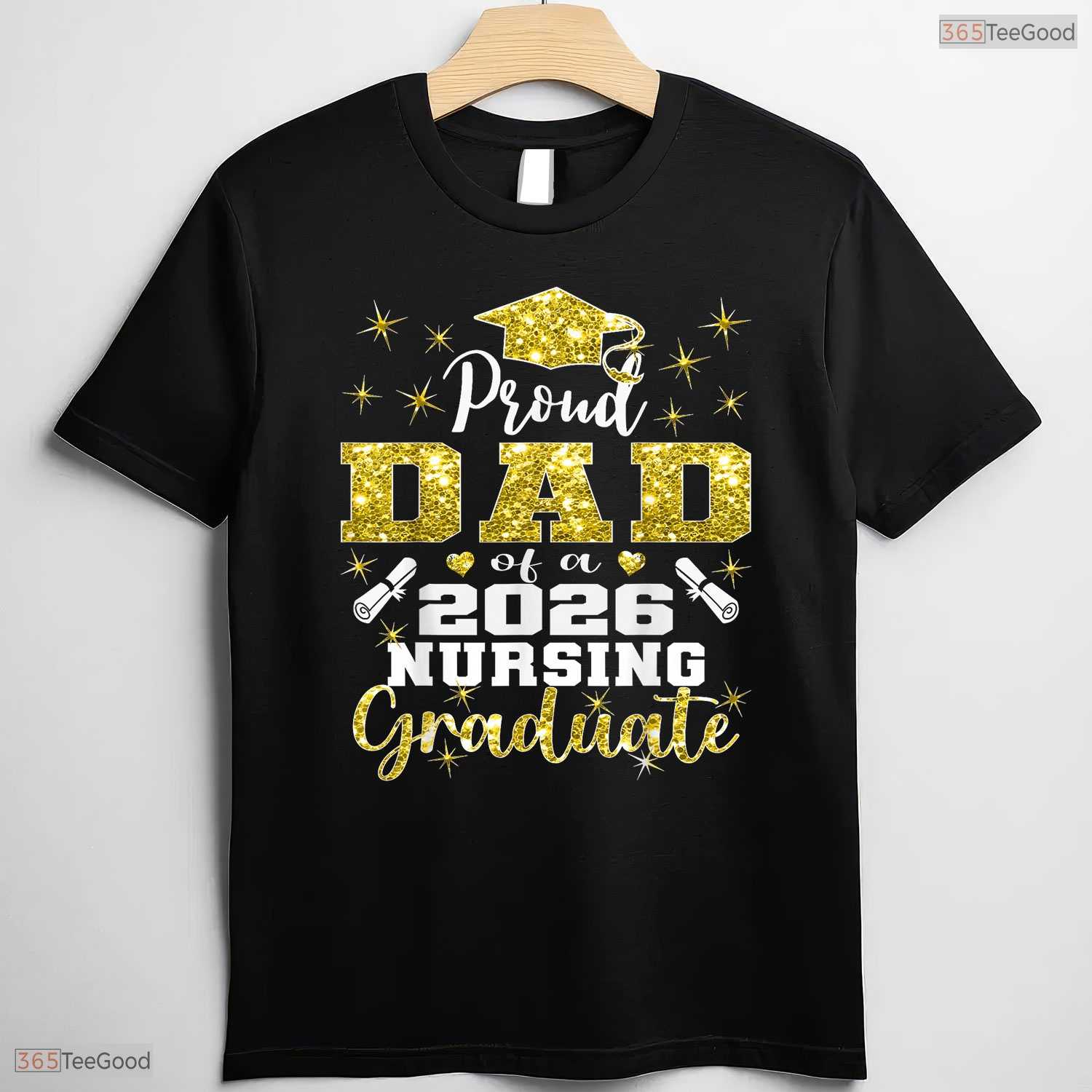 Supportive Proud Dad Class Of 2026 Nursing Graduate Nurse Ceremony T-Shirt