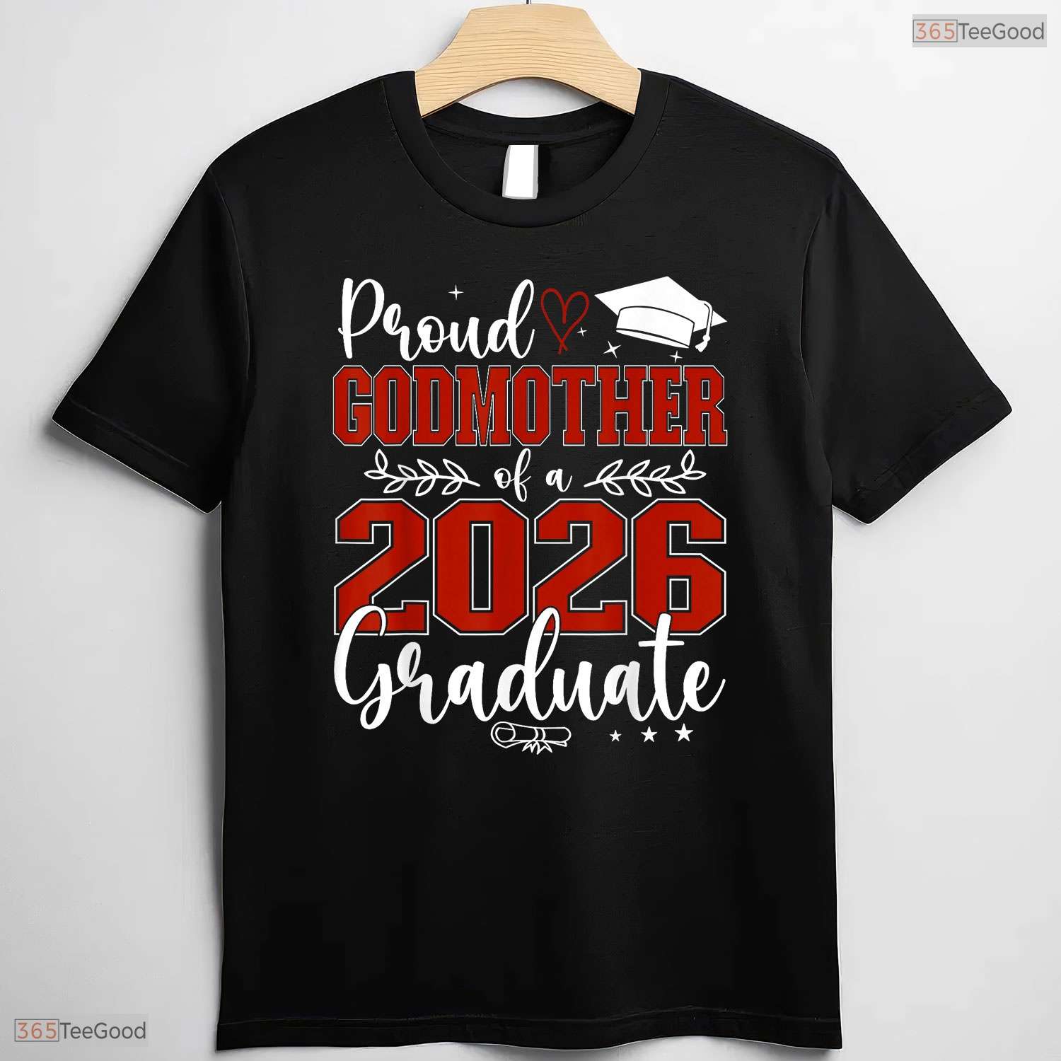 Loving Proud Godmother Of A Class Of 2026 Graduate Senior Ceremony T-Shirt
