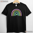 Four Leaf Clover Retro Rainbow St Patricks Day T-Shirt Lucky Boho Tee