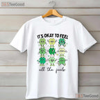 Its Okay To Feel All The Feels SPED St Patricks Day T-Shirt Teacher Tee