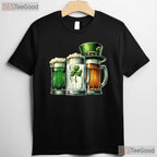 Irish Beer Ireland Flag St Patricks Day T-Shirt Vintage Distressed Pub Tee