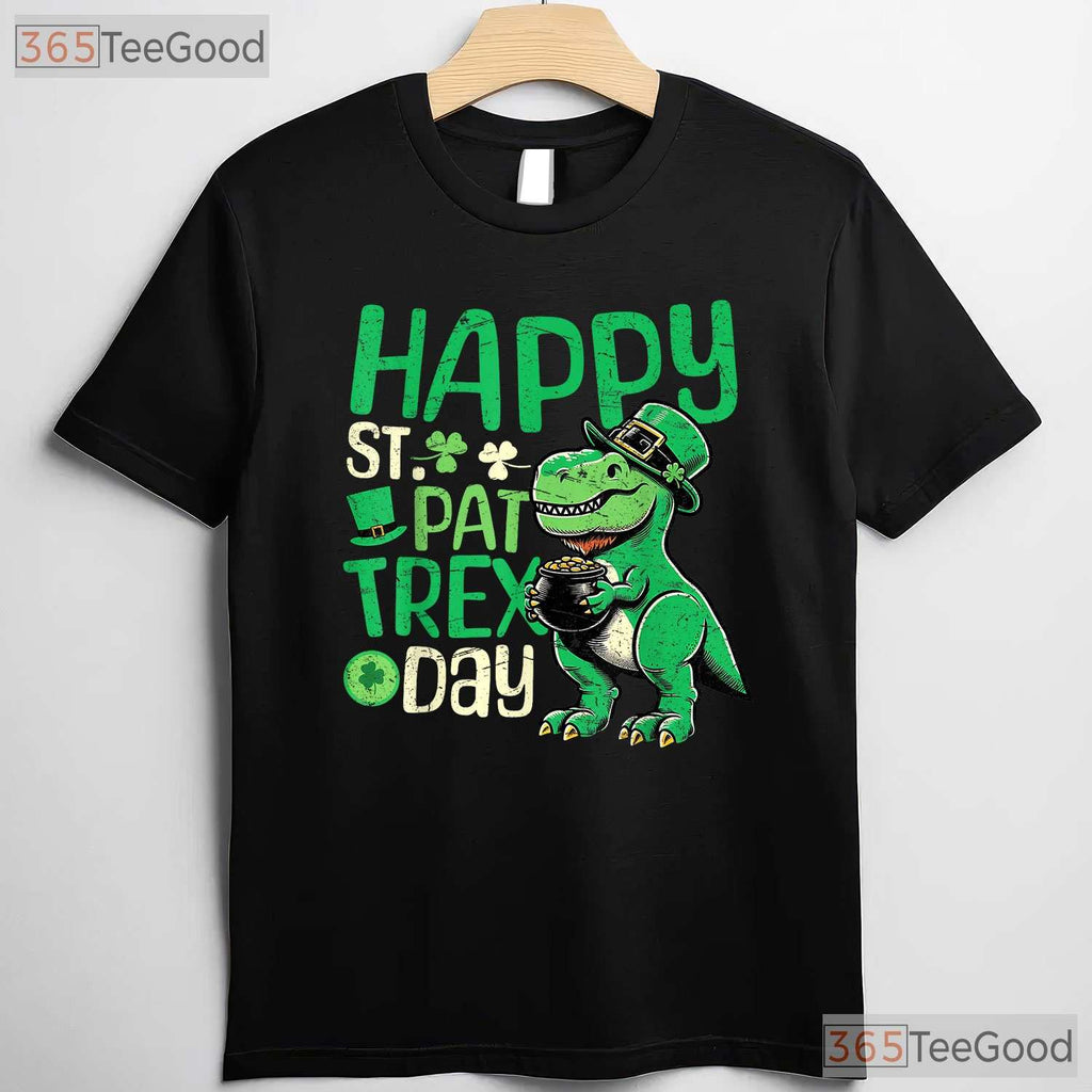 Happy St Pat Rex Day Dinosaur St Patricks Day T-Shirt T-Rex Boys Toddler
