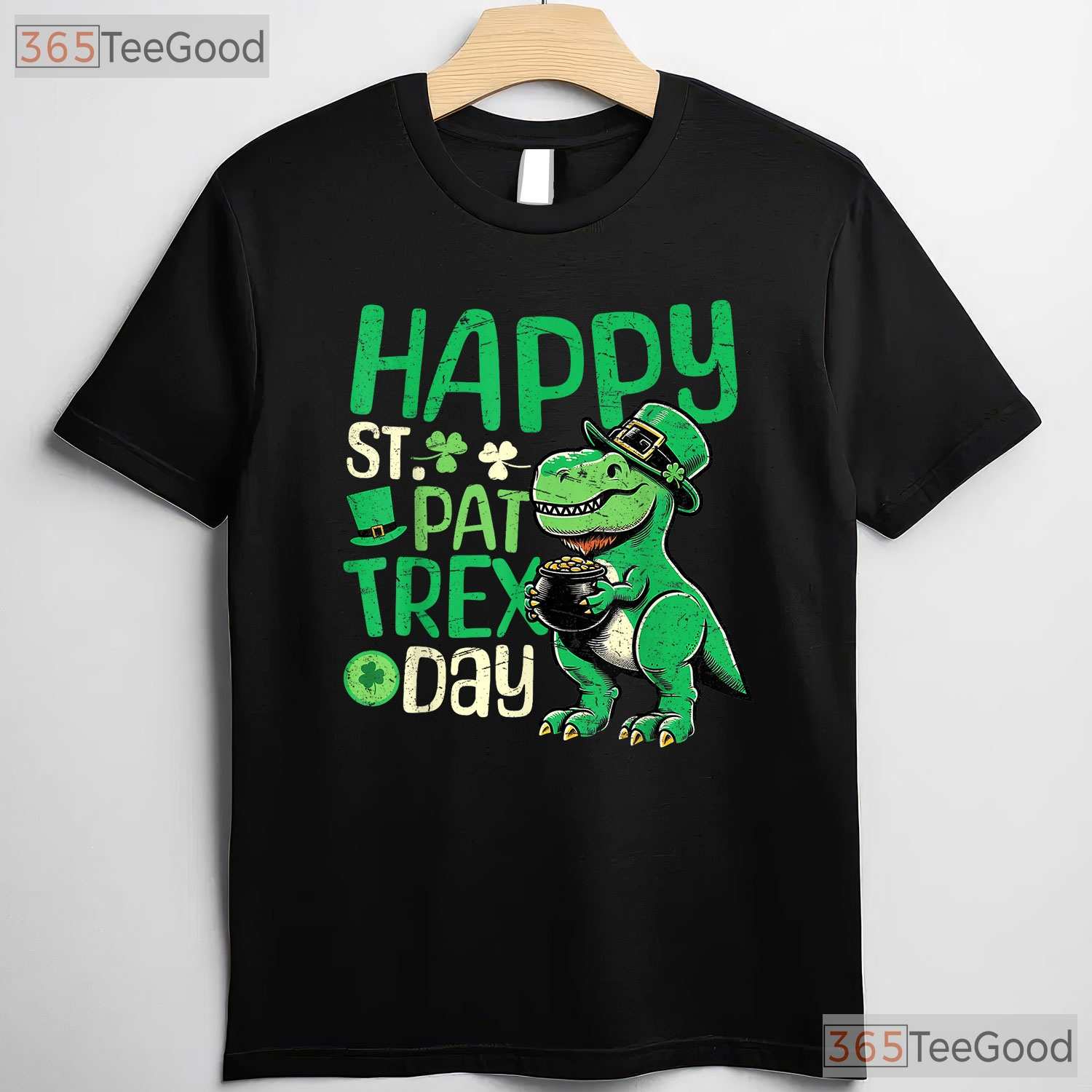 Happy St Pat Rex Day Dinosaur St Patricks Day T-Shirt T-Rex Boys Toddler