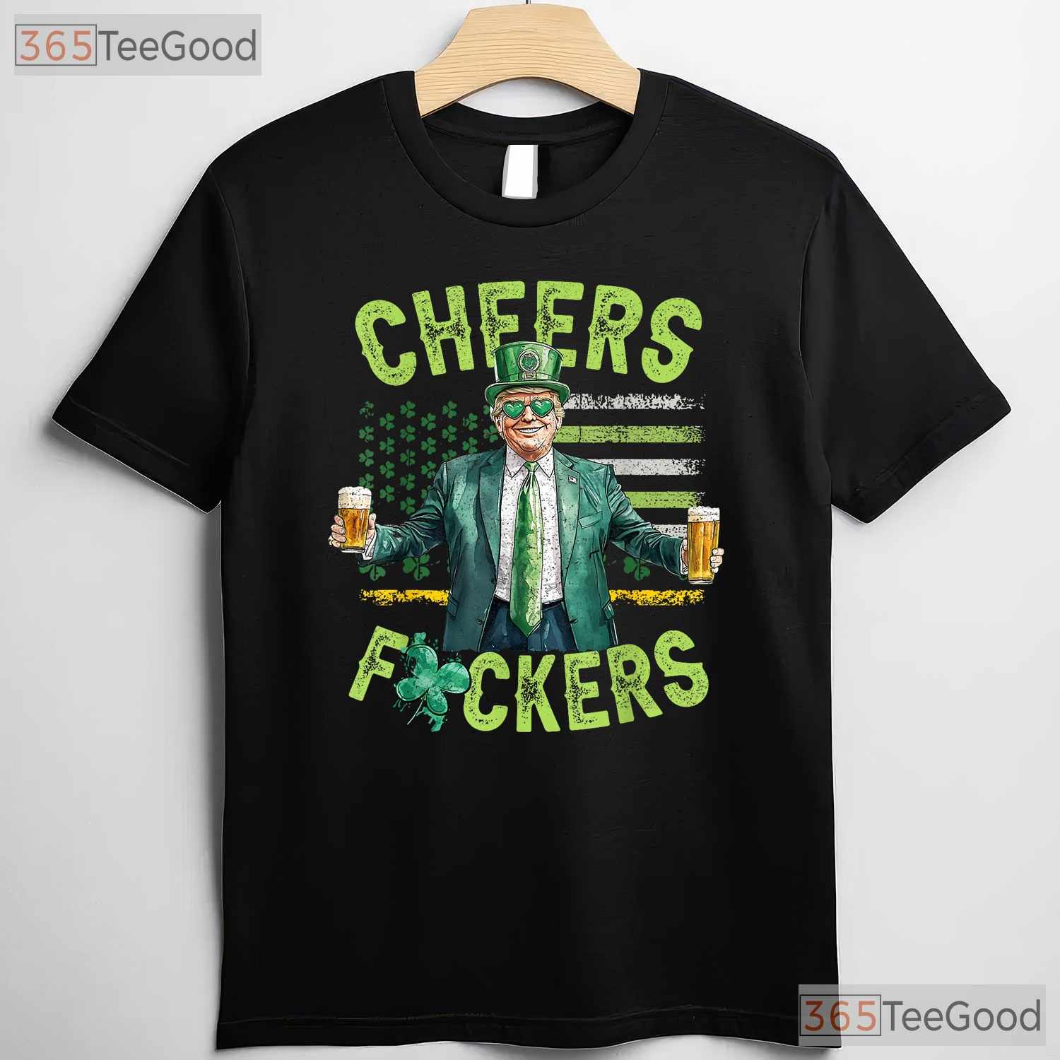 Cheers Fckers Funny St Patricks Day T-Shirt Adult Humor Drinking Party Tee