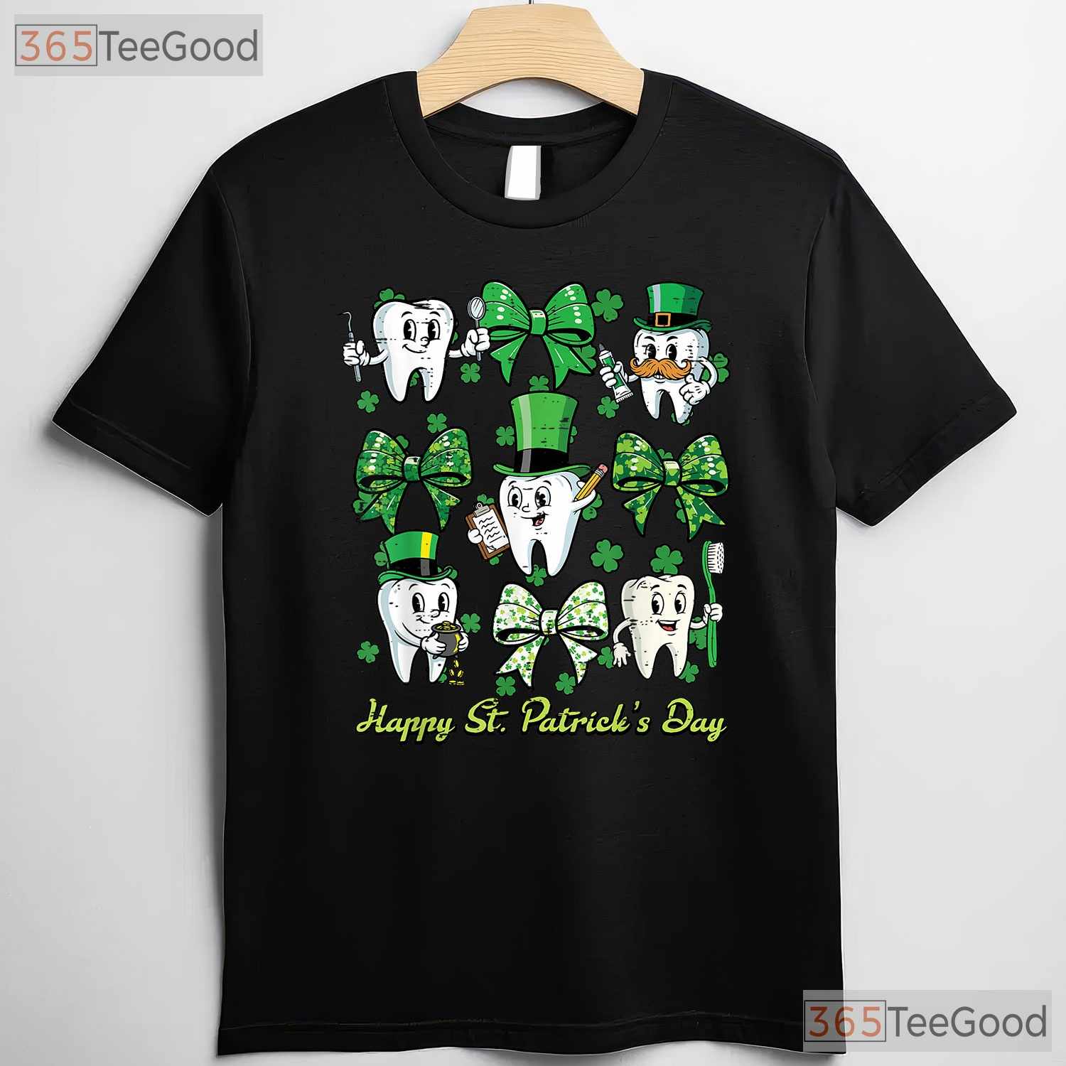 Dentist Tooth Happy St Patricks Day T-Shirt Dental Hygenist Assistant Crew