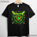 Baseball Ice Cream St Patricks Day T-Shirt Funny Sports Player Boys Tee