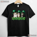 St Patricks Day Cats Kitten T-Shirt Cute Irish Pet Lover Women Girls Tee
