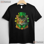 Funny Cat St Patricks Day T-Shirt Cute Kitten Irish Pet Lover Men Women