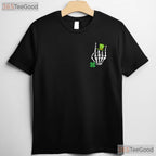 Skeleton Hand Rock On St Patricks Day T-Shirt Funny Music Lover Men Gift