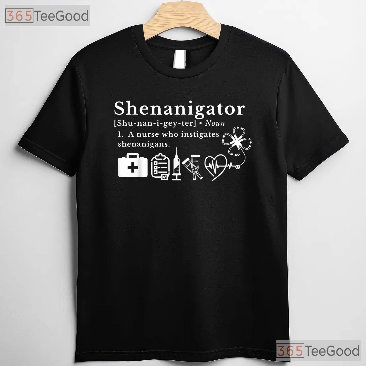 Shenanigator Definition RN Nurse St Patricks Day T-Shirt Nursing Crew Tee