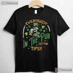 Inside Everybody Is Irish St Patricks Day T-Shirt Skeleton X Ray Men Tee