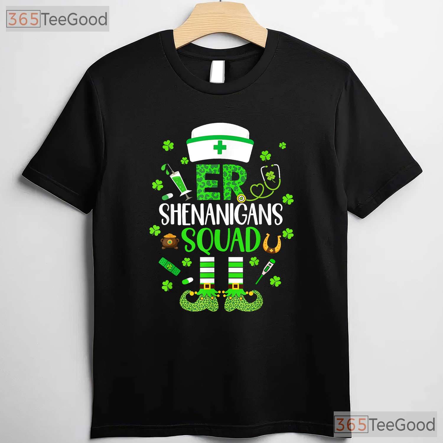 ER Nurse Shenanigans Squad St Patricks Day T-Shirt Emergency Room Crew Tee