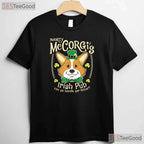 Shorty McCorgi Corgi St Patricks Day T-Shirt Funny Dog Lover Irish Pub Tee