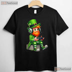 Video Game Leprechaun St Patricks Day T-Shirt Gamer Boys Controller Kids Tee