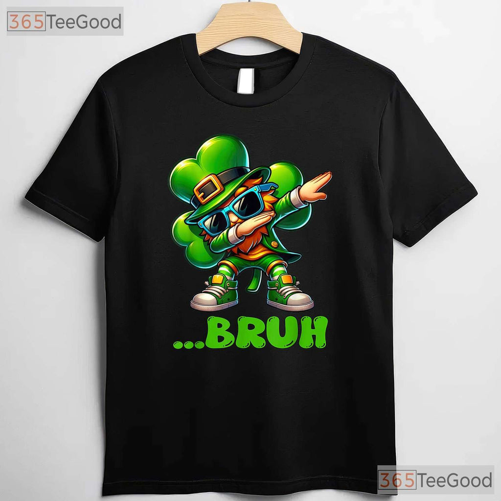 Bruh Dab Leprechaun St Patricks Day T-Shirt Dabbing Boys Kids Funny Gift