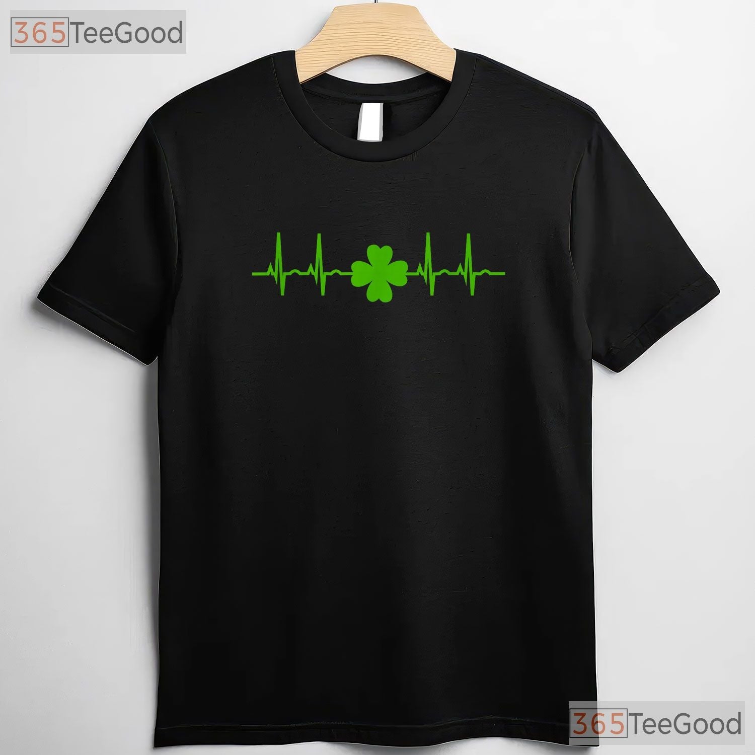 Nurse EKG Heartbeat Shamrock St Patricks Day T-Shirt RN Cardiac Medical Tee