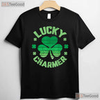 Lucky Charmer Funny St Patricks Day T-Shirt Cute Boys Girls Kids Youth Tee