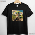 Cat Selfie With Leprechaun St Patricks Day T-Shirt Funny Photo Irish Tee