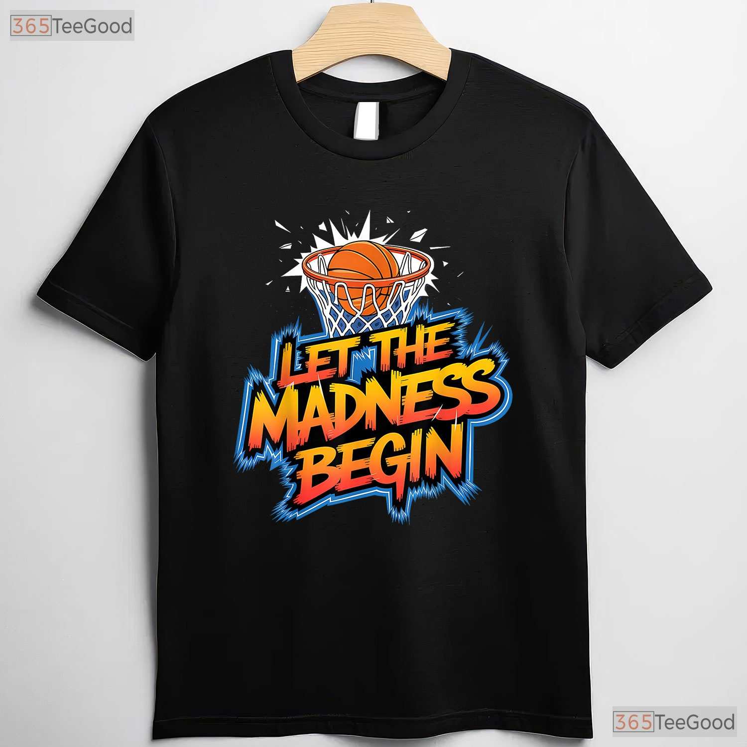 Let The Madness Begin Basketball Squad T-Shirt Matching Family Hoops Fan Tee