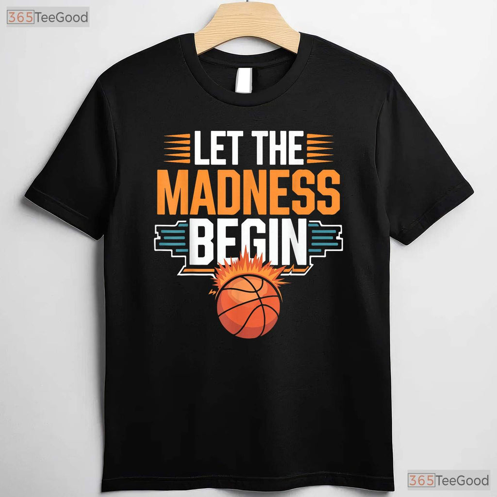 Let The Madness Begin Vintage T-Shirt Retro College Basketball Tournament Tee