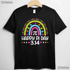 Happy Pi Day Rainbow 3 - 14 Number Math Teacher Women Girls Cute T-Shirt