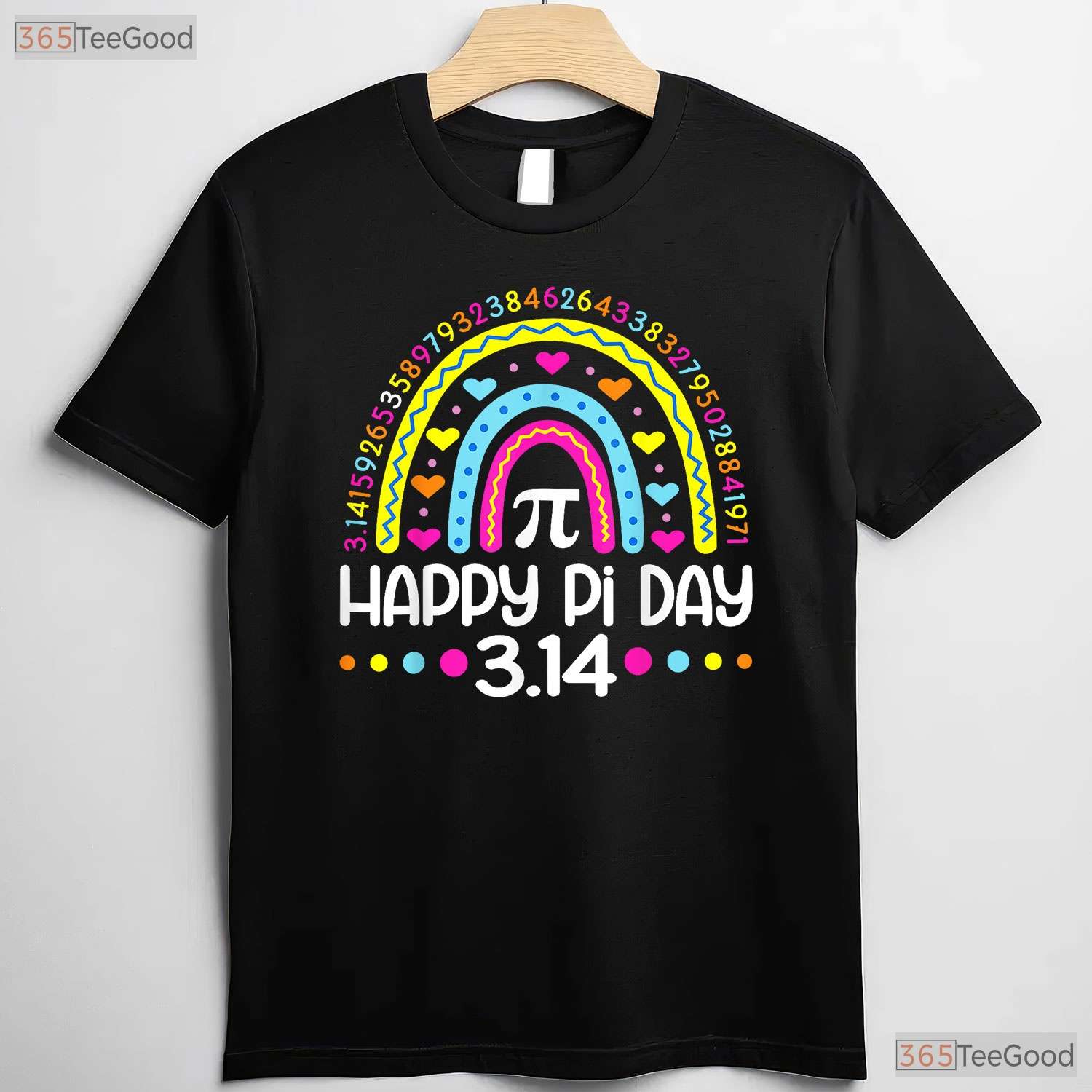 Happy Pi Day Rainbow 3 - 14 Number Math Teacher Women Girls Cute T-Shirt