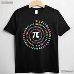 Pi Spiral Novelty Pi Day Tee T-Shirt 3 - 14 Number Math Geek Teacher Top