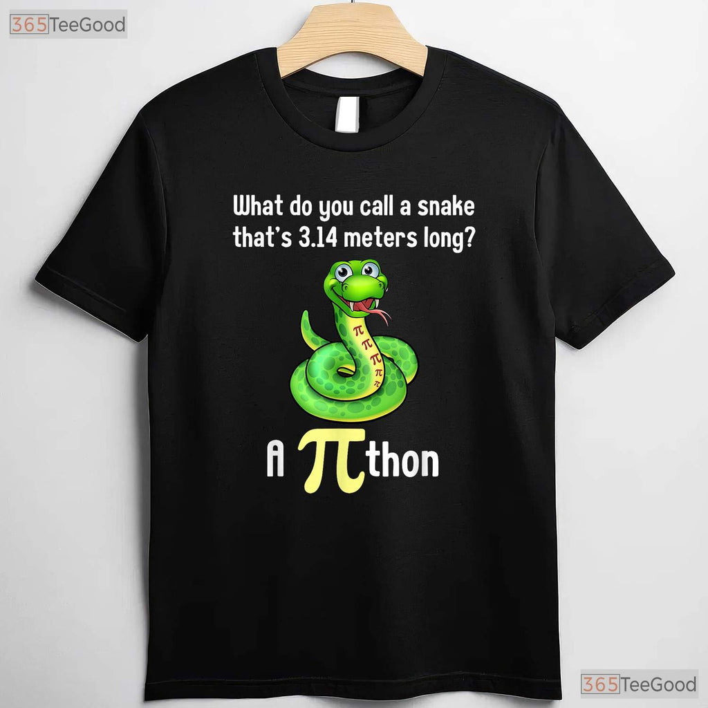Funny Pi Day Puns Pithon Math Teacher Jokes T-Shirt Coding Snake Gift
