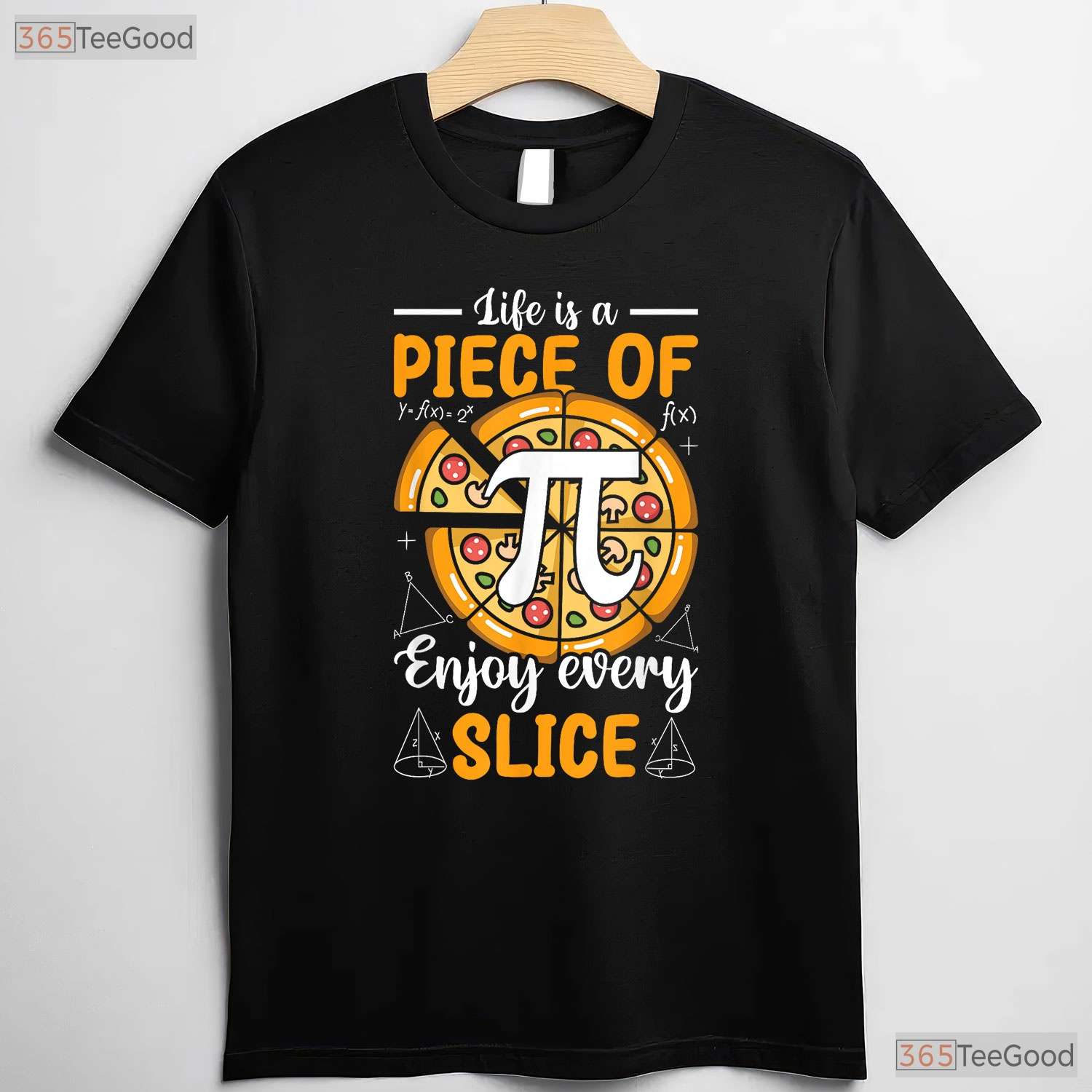 Life Is a Piece of Pi Pizza Slice T-Shirt Math 3 - 14 Pi Day Foodie Gift
