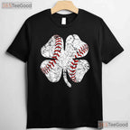 Baseball Shamrock St Patricks Day T-Shirt Sports Mom Dad Coach Player Tee