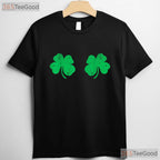 Shamrock Boobs St Patricks Day T-Shirt Funny Irish Boobies Adult Humor Tee