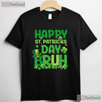 Bruh St Patricks Day T-Shirt Funny Teens Boys Kids Green Shamrock Meme Tee