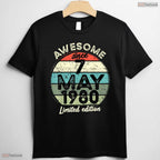 Awesome May 7 1980 46th Birthday T-Shirt- Unique May Birthday Shirt For Him