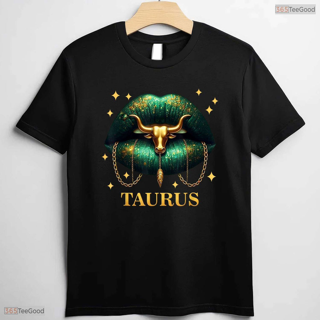 Taurus Queen Zodiac Sign Women Lips T-Shirt- Unique May Birthday Shirt Gift