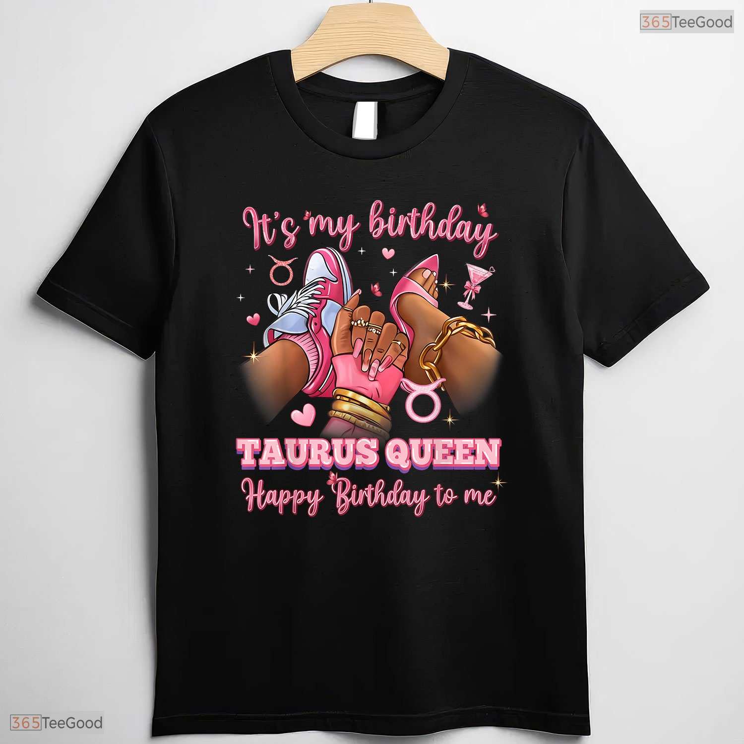 Taurus Queen High Heels Sneakers Nails T-Shirt- Unique May Birthday Shirt Gift