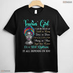Fierce Black Queen Afro Woman Taurus Girl Zodiac May Birthday T-Shirt For Her